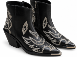 Дамски каубойски боти „Silver Rodeo“ – Black